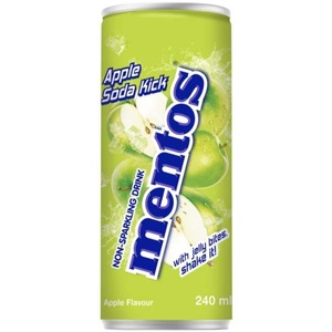Mentos, Mentos Drink Apple Soda Kick 240ml, Mentos Drink Apple Soda Kick 240ml