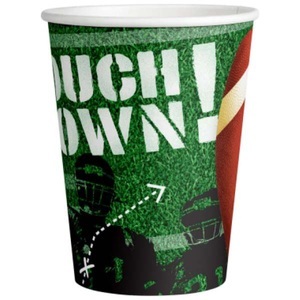 undefined, Pappbecher Football Touch Down 250ml 8 Stück, Pappbecher Football Touch Down 250ml 8 Stück