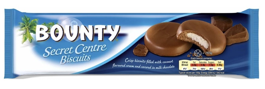 Bounty, Bounty Secret Centre Biscuits 132g, Bounty Secret Centre Biscuits 132g