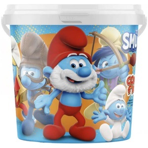 undefined, Zuckerwatte Schlümpfe Eimer 50g, Zuckerwatte Schlümpfe Eimer 50g