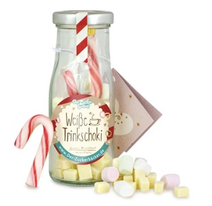 Der Zuckerbäcker, Weisse Trinkschokolade Glasflasche