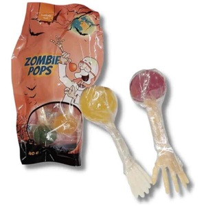 Funlab, Halloween Zombie Pops 40g, Lollipop Zombie Pops 40 gr.
