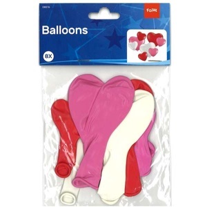 undefined, Herz Ballone diverse Farben 8 Stück, Herz Ballone diverse Farben 8 Stück