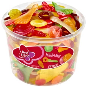 Red Band, Red Band Mega Mix, 1.3kg, Red Band Mega Mix 1,3kg Fruchtgummi Mischung