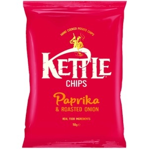Candyshop.ch, Kettle Chips Paprika & Roasted Onion 130g Handfrittierte Kartoffel Chips, Kettle Chips Paprika & Roasted Onion 130g Handfrittierte Kartoffel Chips