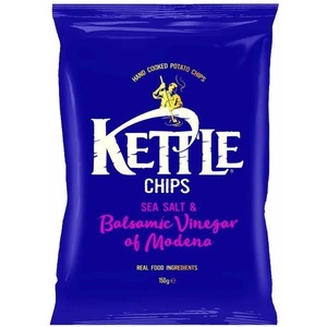 Kettle Chips, Kettle Hand cooked Chips Sea Salt & Balsamico Vinegar 130g, Kettle Chips Sea Salt & Balsamic Vinegar of Modena 130g Handfrittierte Kartoffel-Chips