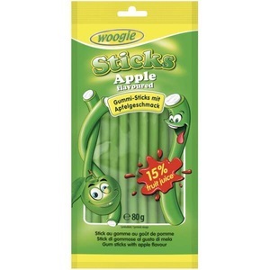 Woogie, Apple Sticks mit Füllung 80g, Apple Sticks mit Füllung 80g