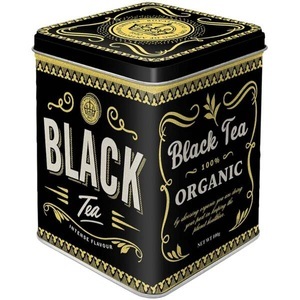 Nostalgic Art, Nostalgic Art Teebeutel-Box Black Tea Gold/Schwarz/Weiss, Nostalgic Art Black Tea Tee-Box