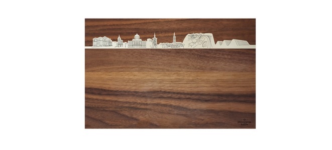 Panoramaknife, Bern City, Holz-Schneidebrett, Bern City, Holz-Schneidebrett
