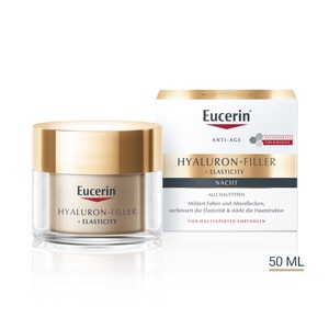 Eucerin, Eucerin® Hyaluron-Filler + Elasticity Nachtpflege, Eucerin Hyaluron-Filler + Elasticity Nachtpflege ? Anti Aging Gesichtscreme für glattere Haut ? Antifaltencreme gegen Altersflecken