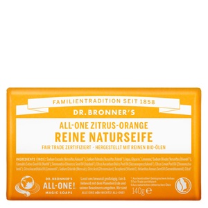 Dr. Bronner's, Dr. Bronner's Seife Dr. Bronner's Seife Citrus Orange Stückseife 140.0 gram, Dr. Bronner's Dr. Bronner's Reine NATURSEIFE Zitrus-Orange seife 140.0 g