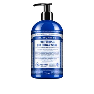 Dr. Bronner's, Dr. Bronner's Flüssigseife Dr. Bronner's Flüssigseife Shikakai Soap Spearmint-Peppermint Flüssigseife 355.0 milliliter, Dr. Bronner's Dr. Bronner's BIO SUGAR SOAP Pfefferminze duschgel 355.0 ml