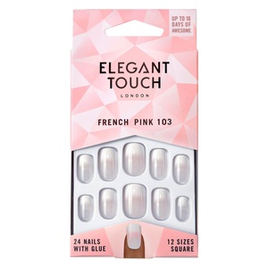 Elegant Touch, Elegant Touch - French Pink Medium 103, Elegant Touch French Nails - 103 (M) (Pink)