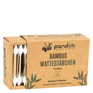 pandoo, pandoo - Bambus Wattestäbchen mit Sicherheitskopf, pandoo - Bambus Wattestäbchen mit Sicherheitskopf