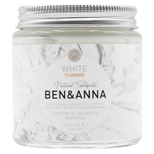 BEN&ANNA, BEN&ANNA - Toothpaste White Fluorid, Ben & Anna Natürliche Zahnpasta Glasgefäß Weiß Fluorid