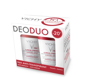 Vichy, Deo Duo 96h Anti-transpirant Damen 2X50ML, Vichy Deo - Deo Clin Cont Roll On 96h DUO