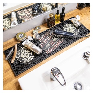 Captain Fawcett, Capt. Fawcett Tools - Rubber Tool Mat for Barbers, Capt. Fawcett Tools - Rubber Tool Mat for Barbers
