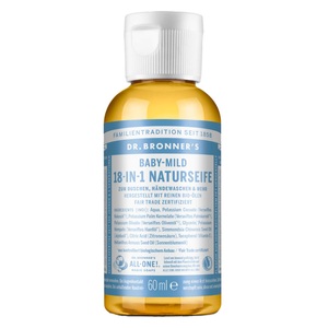 Dr. Bronner's, Dr. Bronner's Flüssigseife Dr. Bronner's Flüssigseife Baby Mild Flüssigseife 60.0 milliliter, Dr. Bronner's Dr. Bronner's 18-in-1 NATURSEIFE Baby-Mild babyduschgel 60.0 ml
