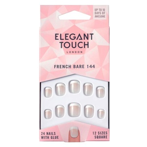 Elegant Touch, Elegant Touch French Nails - 144 (XS) (Bare), Elegant Touch French Nails - 144 Extra Small (Bare)