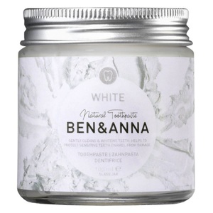 BEN&ANNA, BEN&ANNA - Toothpaste White, Ben & Anna Natürliche Zahnpasta Glasgefäß Weiß