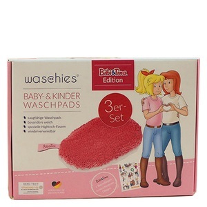 waschies®, Waschies Kidsline - Waschpads für Babys & Kinder Bibi&Tina Magenta Edition, 