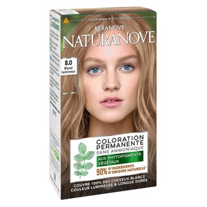 Keranove, Naturanove - Dauerhafte Haarfarbe Luminous Blonde 8.0, Naturanove - Dauerhafte Haarfarbe Luminous Blonde 8.0
