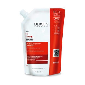 Vichy, VICHY DERCOS Vital-Shampoo Nachfüllpack (500ml), VICHY - Dercos Vital+ Anti-Haarverlust Shampoo Nachfüllpack, 500 ml