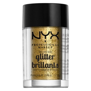 NYX Professional Makeup Gold Face & Body Glitter Lidschatten 2.5 g