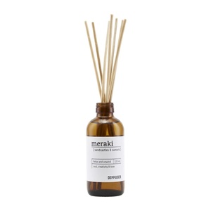 MERAKI, Meraki-Duftverteiler Sandcastles & Sunsets 120ml, Meraki Home - Raumduft mit 7 Stäbchen Sandcastles & Sunsets