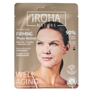 Iroha, Iroha Nature - Firming & Anti-Age Bakuchiol & Peptides Face Mask, Iroha Nature Straffende und Anti-Aging Blattmaske mit Bakuchiol