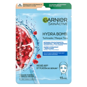 GARNIER SkinActive, GARNIER SkinActive Hydra Bomb Tuchmaske Granatapfel (28g), GARNIER Hydra Bomb Tuchmaske Granatapfel (1 Stk)