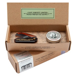 Captain Fawcett, Capt. Fawcett Care - Private Stock Moustache Wax & Moustache Comb Set, Capt. Fawcett Care - Barberism Moustache Wax & Moustache Comb Set
