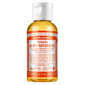 Dr. Bronner's, Dr. Bronner's Flüssigseife Dr. Bronner's Flüssigseife Tea Tree Flüssigseife 60.0 milliliter, Dr. Bronner's Dr. Bronner's Pure-Castile Soap duschgel 60.0 ml