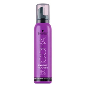 Schwarzkopf Prof., Schwarzkopf Prof. Igora Expert Mousse Hellbraun 5-0 100ml, Schwarzkopf Professional Igora Expert Mousse 5/0 Hellbraun - 100ml