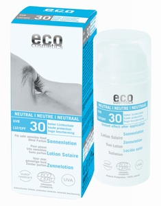 Eco Cosmetics, Eco Cosmetics Sonnenlotion Neutral LSF30, 100 ml, Sonnenlotion LSF 30 neutral bio (100ml)