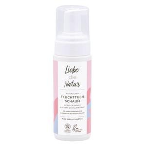 Pure Green, Pure Green Liebe die Natur natürlicher Feuchttuchschaum 150 ml, Pure Green Liebe Natur Feuchttuchschaum Flasche 150 ml