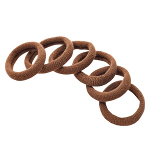 TRISA Accessoires, Trisa Accessoires Eco-Linie Haargummi, braun, 6 soft Elastics, Trisa Accessoires Eco-Linie Haargummi, braun, 6 soft Elastics
