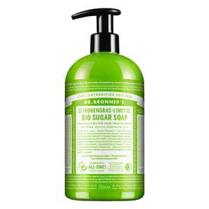 Dr. Bronner's, Dr. Bronner's Flüssigseife Dr. Bronner's Flüssigseife Shikakai Soap Lemongrass-Lime Flüssigseife 710.0 milliliter, Dr. Bronner's Dr. Bronner's BIO SUGAR SOAP Zitronengras-Limette duschgel 710.0 ml