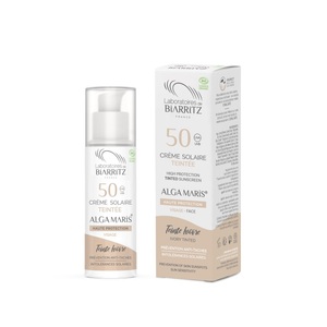 Laboratoires de Biarritz, Alga Maris Getönte Sonnencreme Gesicht LSF 50 elfenbein (50ml), 