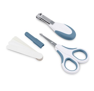 nuvita, NUVita - Baby Nagelpflege Set Mit Edelstahlschere, Nagelknipser Und Nagelfeilen Blau