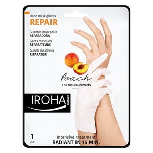 Iroha, Iroha Nature - Hand Mask Gloves Repair Peach, Iroha Nature Reparierende Maskenhandschuhe Peach