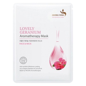 AROMA YONG, Aroma Yong Lovely Geranium - Aromatherapy Facial & Neck Mask ONE Size, 