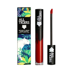 All Tigers, All Tigers Natürlicher und veganer matter Flüssiglippenstift 8ml, All Tigers Lips - Liquid Lipstick matt vegan und natürlich Bordeauxrot