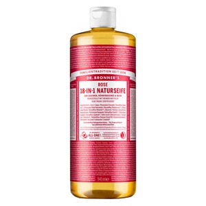 Dr. Bronner's, Dr. Bronner's Flüssigseife Dr. Bronner's Flüssigseife Rose Flüssigseife 945.0 milliliter, Dr. Bronner's Dr. Bronner's 18-in-1 NATURSEIFE Rose duschgel 945.0 ml