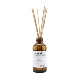 MERAKI, Meraki-Duftverteiler Scandinavian Garden 120ml, Meraki Home - Raumduft mit 7 Stäbchen Scandinavian Garden