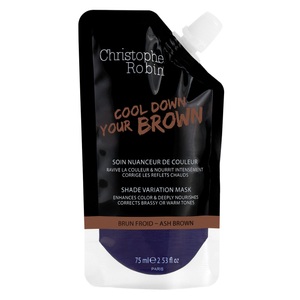 Christophe Robin, Christophe Robin Variation Mask Mask Pocket Ash Brown Haarfarbe 75ml, Christophe Robin Soins Nuanceurs de Couleur Pocket Brun Froid 75ml