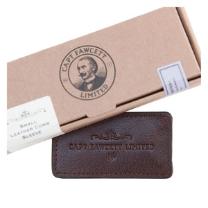 Captain Fawcett, Capt. Fawcett Tools - Small Leather Comb Sleeve, Captain Fawcett Leather Case for Moustache Comb (Lederetui)