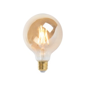 LUEDD, 5er Set E27 dimmbare LED Glühlampe 9,5 cm 5W 360 Lumen 2200K, 5er Set E27 dimmbare LED Glühlampe 9,5 cm 5W 360 Lumen 2200K