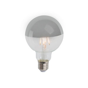 Calex, 3er Set E27 dimmbarer LED Filamentlampe verspiegelt G95 silber 280lm 2300K