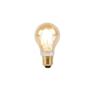 LUEDD, LED-Lampe E27 A60 8W 2000-2600K, schwach bis warmes Goldleitungsfilament